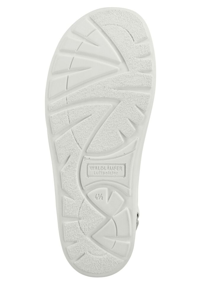 Waldl&auml;ufer, bequeme Damen-Sandalen, Weite H, mit herausnehmbarem Fu&szlig;bett NATURWEISS