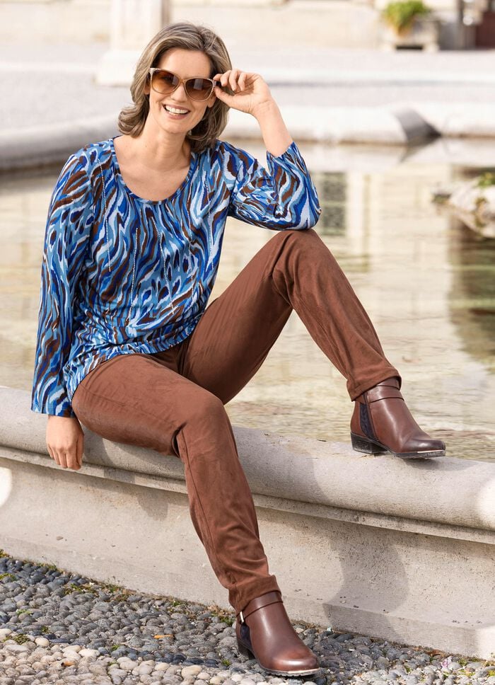 Shirt mit Strasszier im Vorderteil 