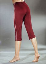 Caprihose mit Dehnbund rundum in 3 Farben ZIEGELROT