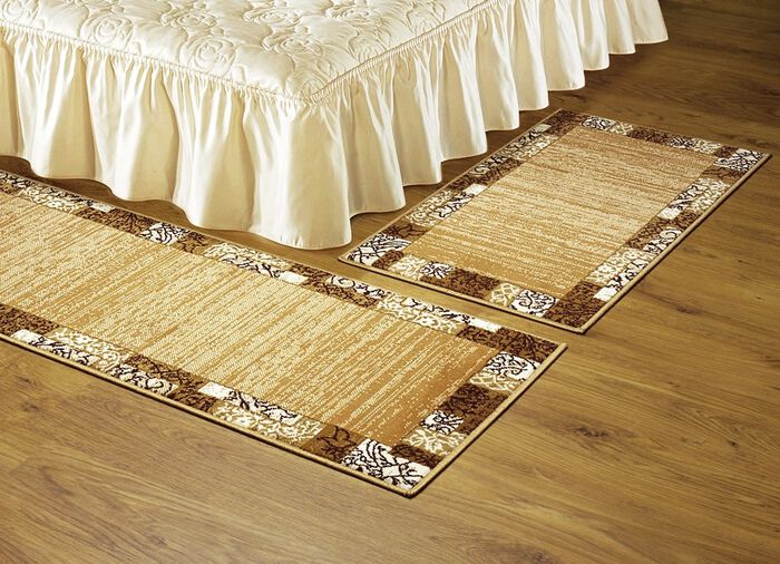 Moderne Brücken,Teppiche und Bettumrandung BEIGE