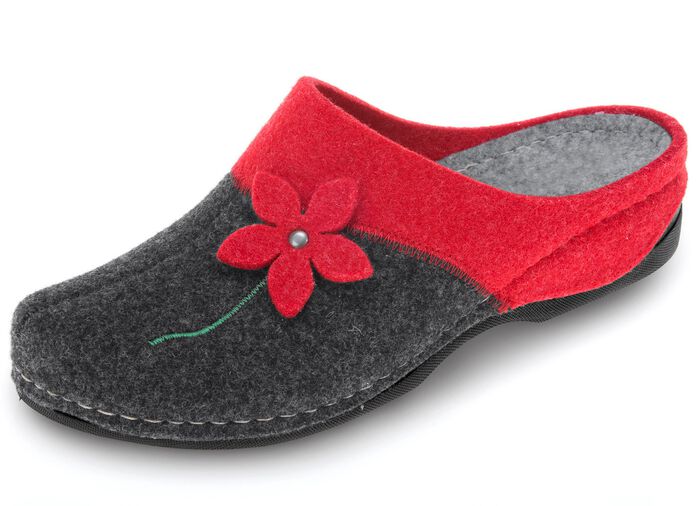 Laurina, klassische Damen-Hausschuhe, mit anatomisch geformtem Fu&szlig;bett 