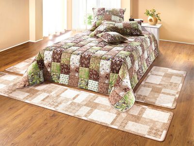 Tagesdecken und Kissenbez&uuml;ge in Patchwork-Optik aus Baumwolle 