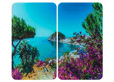 Herdabdeckplatten aus Glas, 2er-Set 