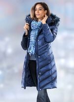 Daunenmantel mit 2-Wege-Rei&szlig;verschluss SAPHIRBLAU