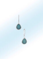 Creolen mit 94 wei&szlig;en und 84 blauen Brillanten 