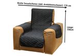 Wende-Schoner f&uuml;r Sessel oder Sofa SCHWARZ-GRAU