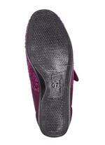 Laurina, klassische Damen-Klettschuhe, mit elastischem Samt BORDEAUX