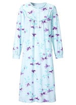 Nachthemd, lange Knopfleiste und knöpfbare Bündchenabschlüssen 