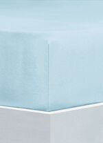 Flausch-Biber-Spannbettt&uuml;cher aus Baumwolle BLAU