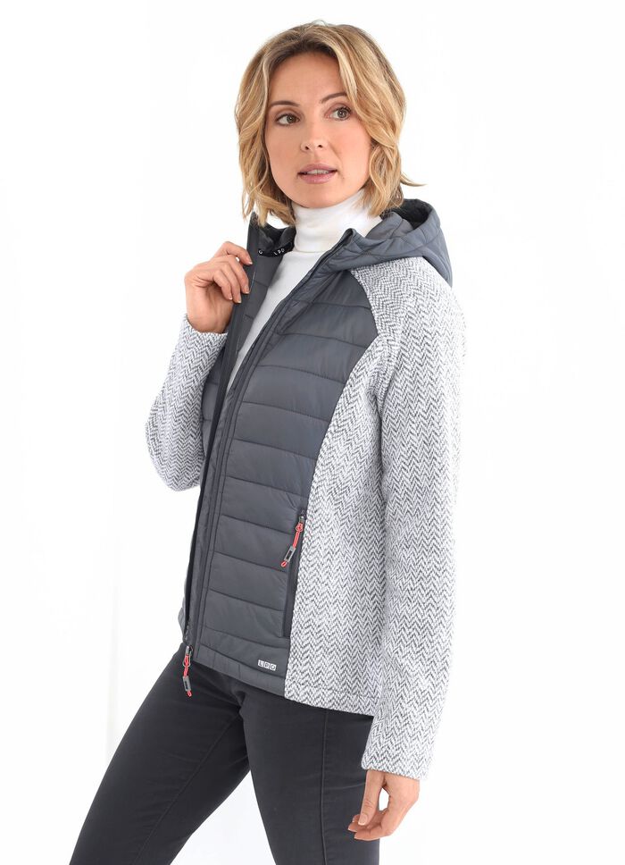 Funktionsjacke in 2 Farben GRAU-NATURWEISS