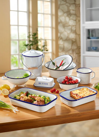 Emaille-Serie aus widerstandsfähiger Stahl-Emaille 