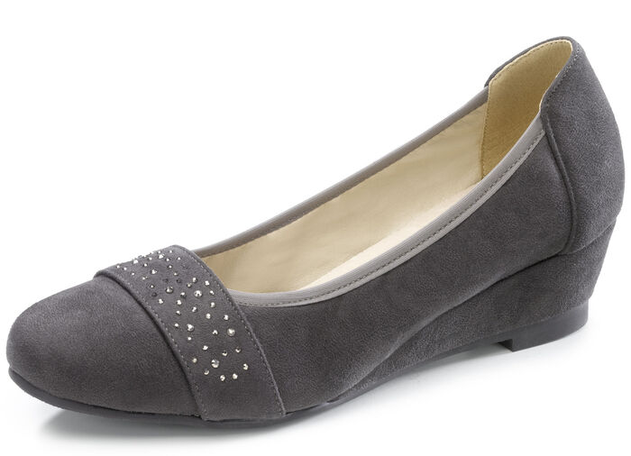 Pumps mit attraktiven Glitzersteinchen GRAU