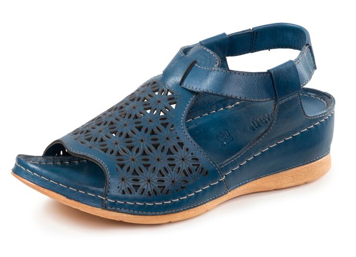 Gemini Sandale aus schattiertem Nappaleder mit Pr&auml;gung 