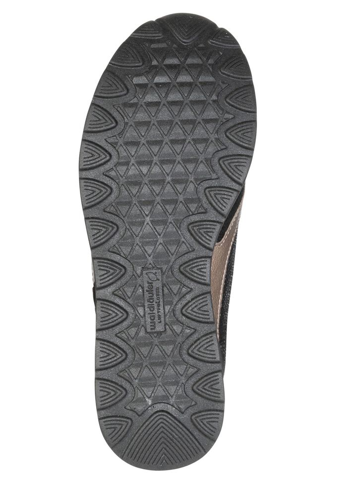 Waldl&auml;ufer, bequeme Damen-Sneaker, Weite H, mit herausnehmbarem Fu&szlig;bett SCHWARZ-BRONZE