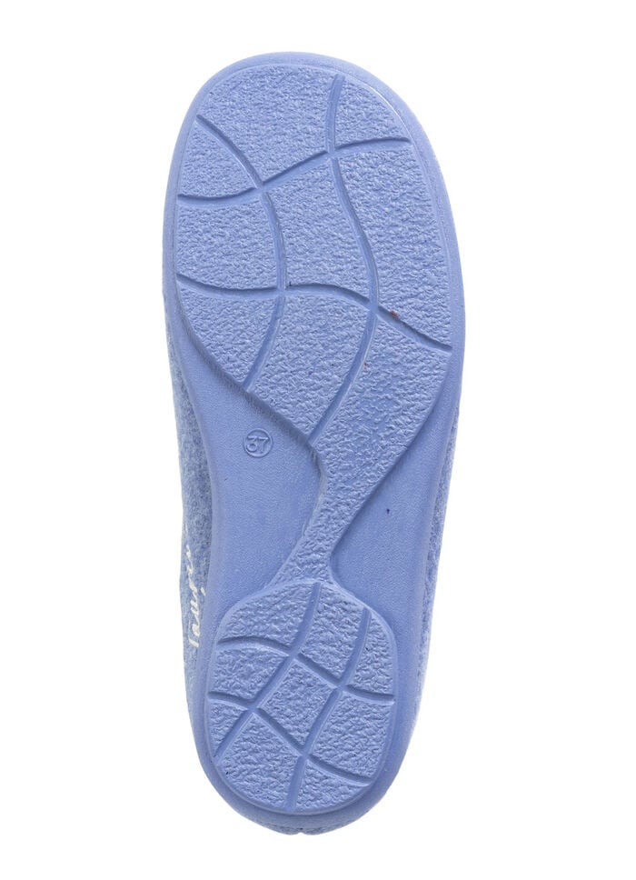 Laurina, klassische Damen-Hausschuhe, mit herausnehmbarem Fußbett KORNBLAU