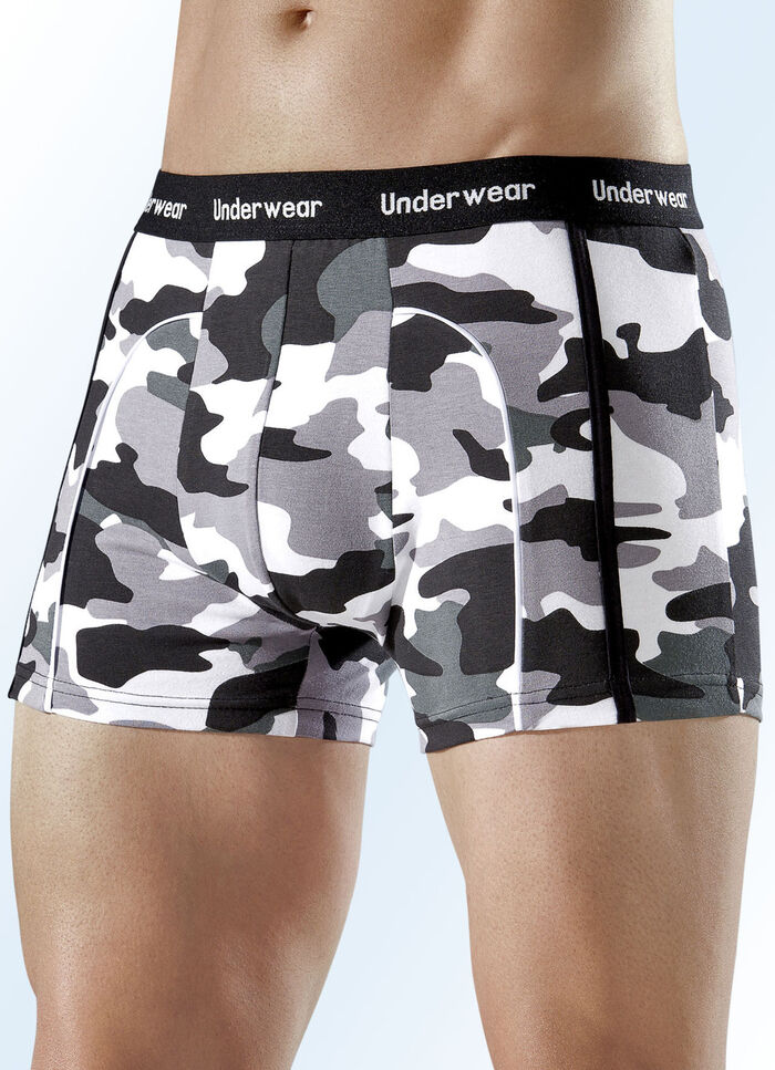Dreierpack Pants mit Camouflage-Dessin 