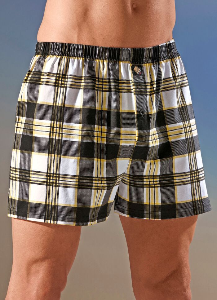 Viererpack Boxershorts mit kn&ouml;pfbarem Eingriff 