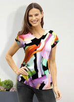 Shirt mit leicht abgerundetem Saum 