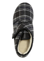 Stiefelette aus kariertem Textilmaterial ANTHRAZIT