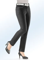 Komfortjeans in 5-Pocket-Form SCHWARZ
