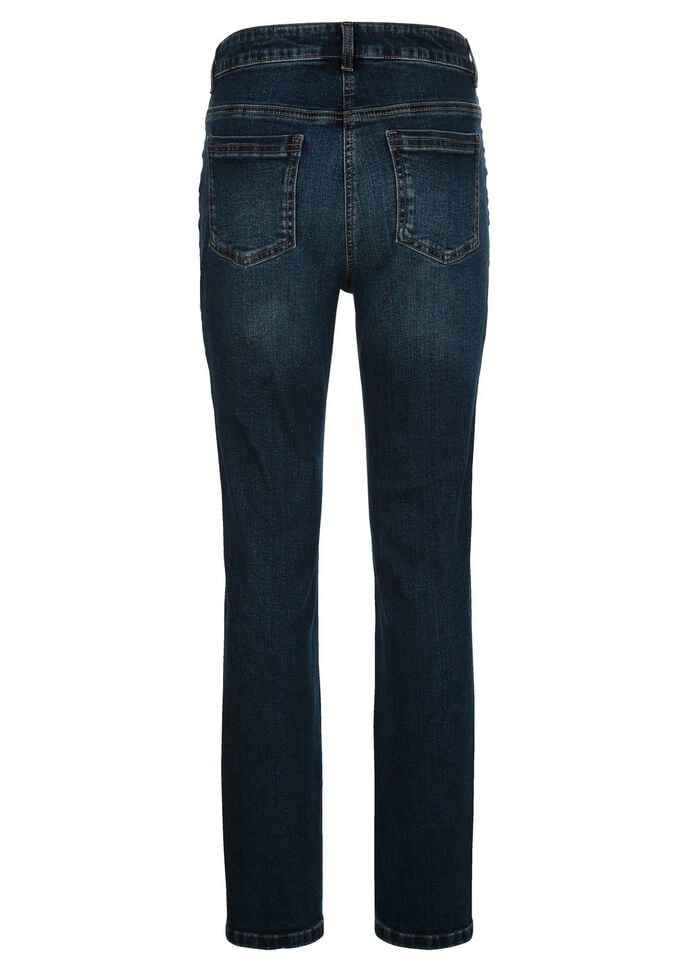 Jeans mit Glitzersteinchen und Ziern&auml;hten 