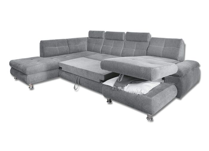 Formsch&ouml;ne Wohnlandschaft mit Funktion GRAU