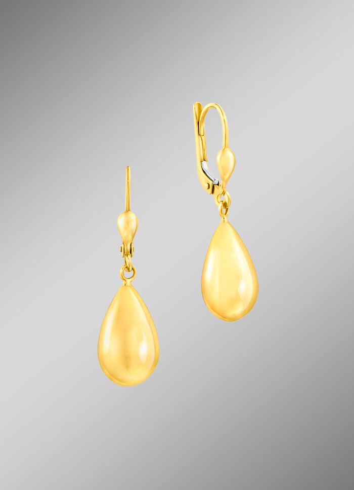 Ohrh&auml;nger mit bewegliche Hochglanztropfen 