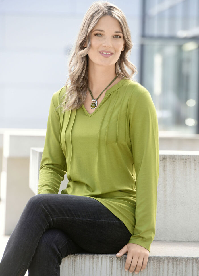 Shirt mit Biesen im Vorderteil 