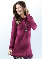 Longpullover mit Schurwolle BEERE