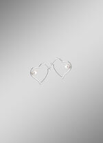 Herz-Creolen mit Süßwasser-Zuchtperlen 