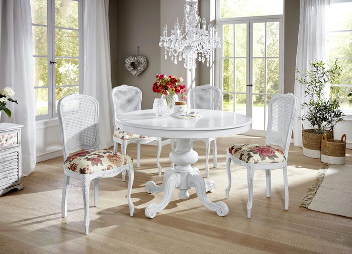 Esszimmer-M&ouml;bel im Landhausstil CREME