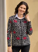 Strickjacke in Jacquard-Dessin 
