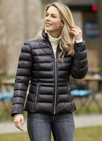 Lederkurzjacke mit Nyloneins&auml;tzen 