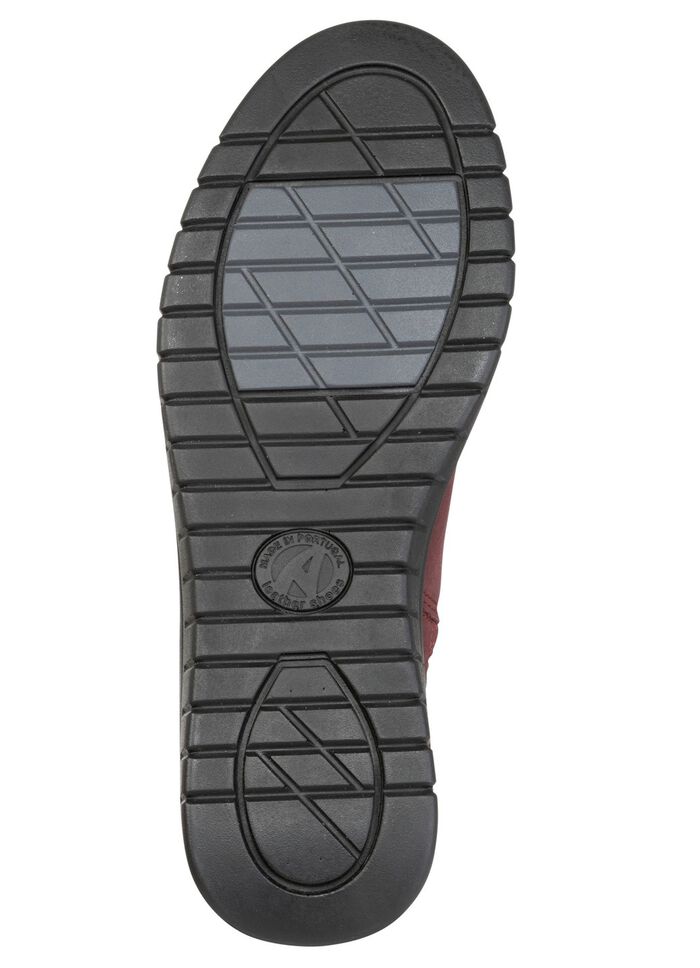 ELENA EDEN, bequeme Damen-Stiefeletten, Weite H, mit herausnehmbarem Fu&szlig;bett BORDEAUX