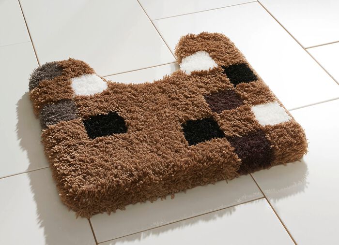 Badgarnitur mit latexierter, rutschhemmender R&uuml;ckseite 