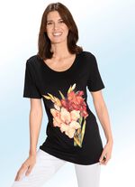 Longshirt mit Kontrast-Druck in 2 Farben 