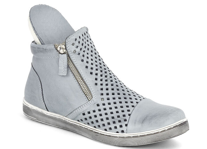 Andrea Conti, sommerliche Damen-Stiefeletten, mit herausnehmbarem Fußbett HELLGRAU