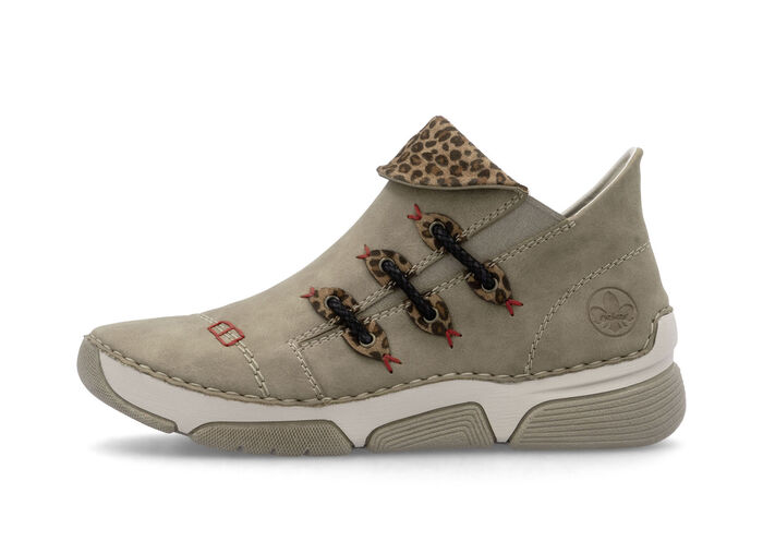 Rieker, trendige Damen-Boots, Winterschuhe, mit Reißverschluss TAUPE-BRAUN