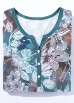 Nachthemd mit Modal und 3/4-langen &Auml;rmeln PETROL-BUNT