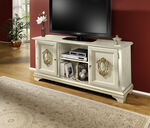 Longboard mit hochwertiger Holz-Applikation CREME-GOLD