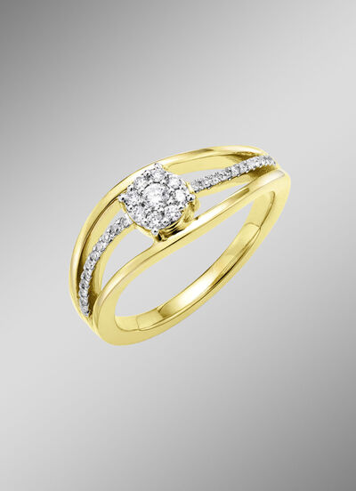 Damenring mit Diamanten und Brillanten 