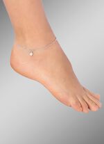 Zartes Figaro-Fu&szlig;kettchen mit Herz-Anh&auml;nger 