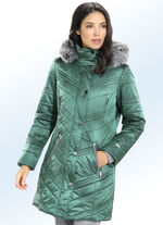 Longjacke mit abnehmbarer Kapuze 