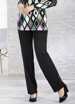 Hose mit h&uuml;bschen Strass- und Perlenzier-Motiven SCHWARZ