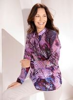 Transparente Tunika mit Inkjet-Druck 