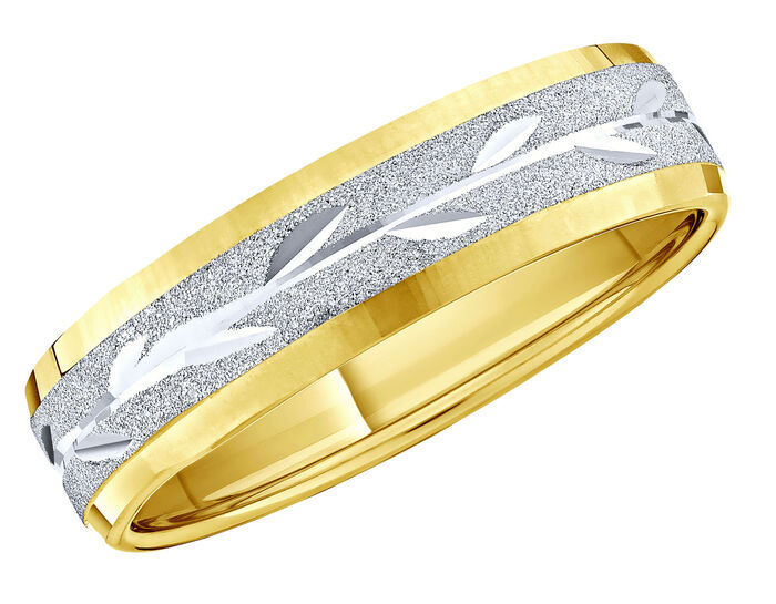 Damenring mit Blattdesign 