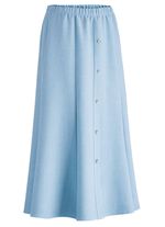 Rock mit Zierknopfblende HELLBLAU MELANGE