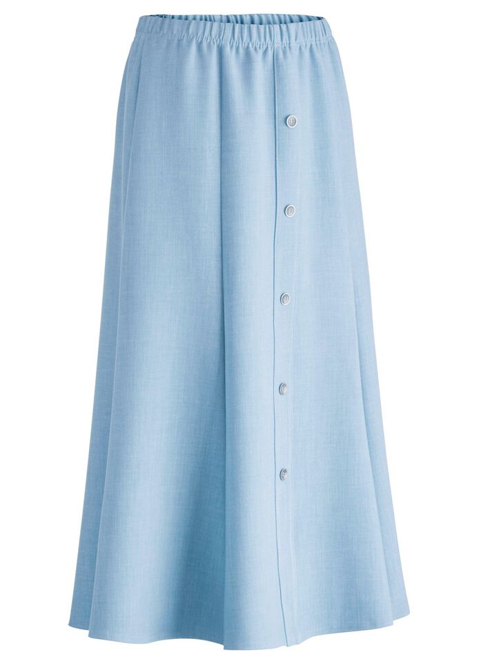 Rock mit Zierknopfblende HELLBLAU MELANGE