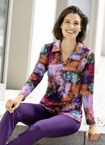 Einzigartiges Poloshirt mit V-Ausschnitt 