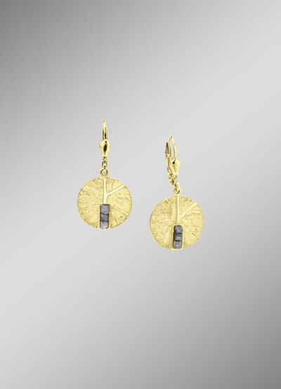 Funkelnde Raffinesse: Ohrringe mit 6 Roh-Diamanten 